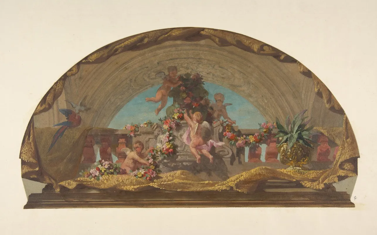 Design For The Decoration Of A Lunette On The Staircase Hotel De Pless Berlin