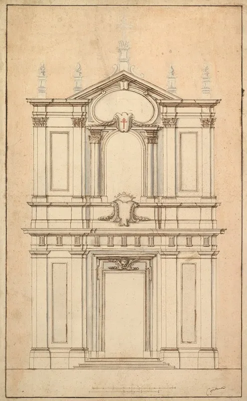 Design For The Facade Of Santi Faustino E Giovita Rome