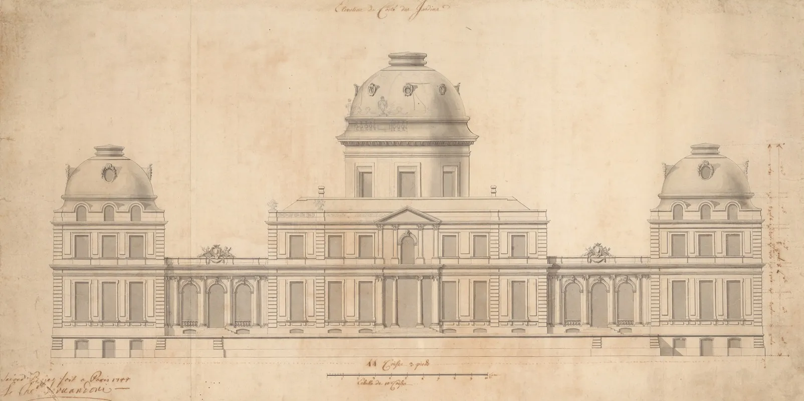 Design For The Garden Facade Of A Palace