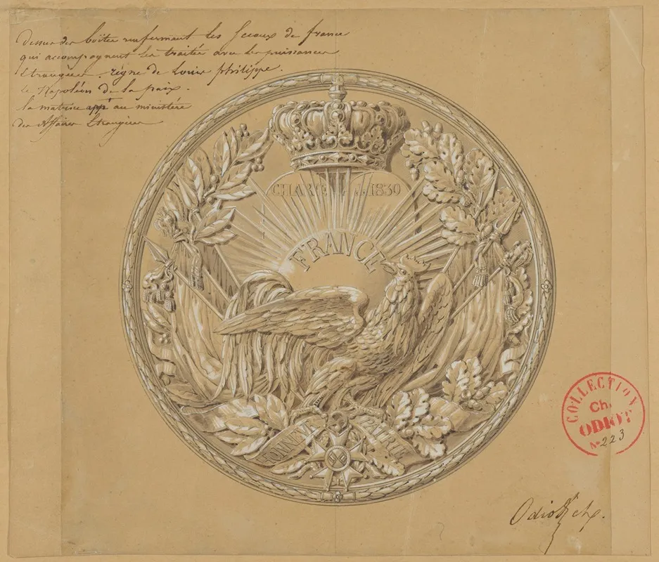 Design For The Medal To Commemorate The Charter Of 1830
