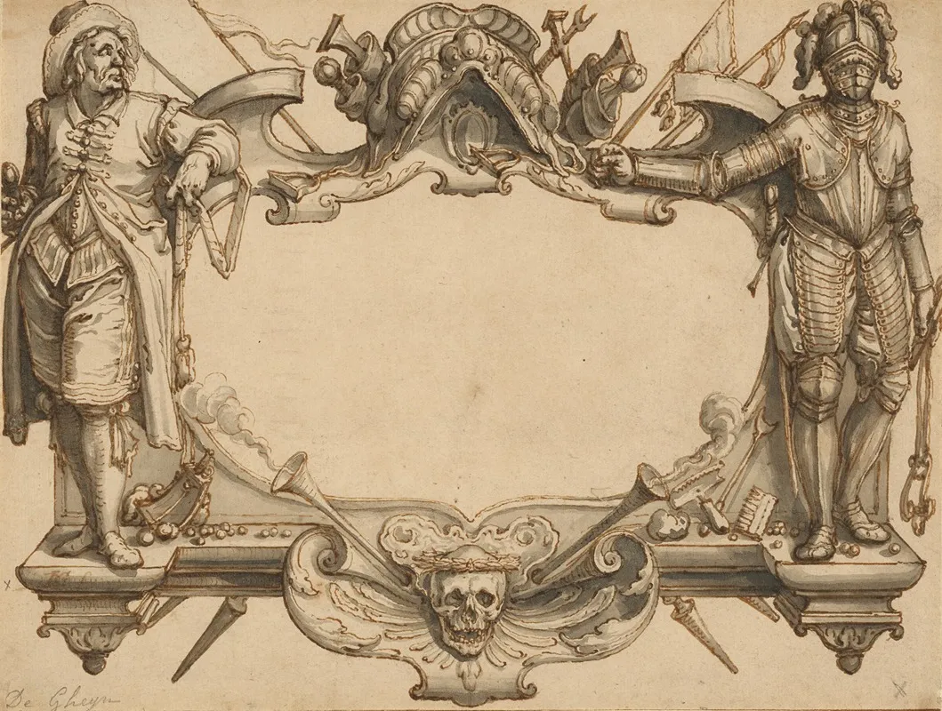 Design For The Title Page Of The Exercise Of Cavalry