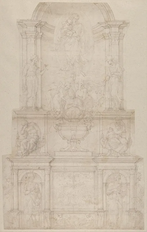 Design For The Tomb Of Pope Julius Ii Della Rovere
