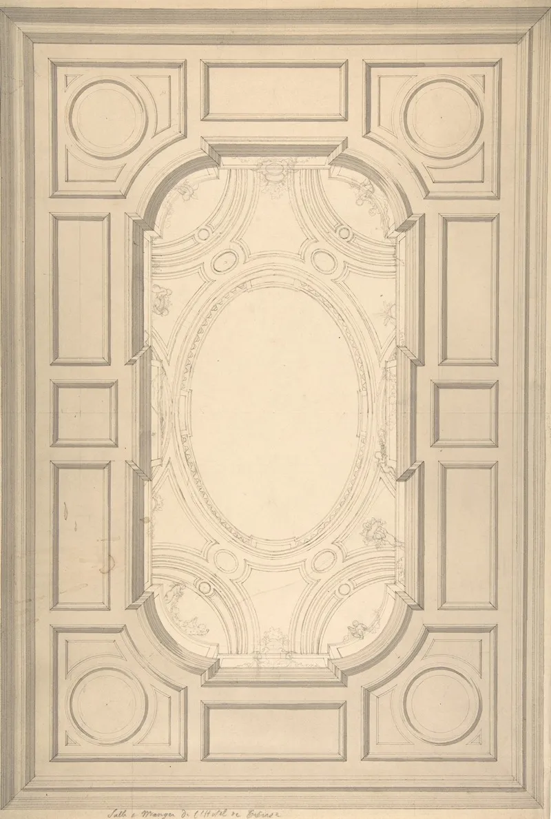 Design For Trompe Loeil Ceiling For Dining Room Hotel De Trevise 2