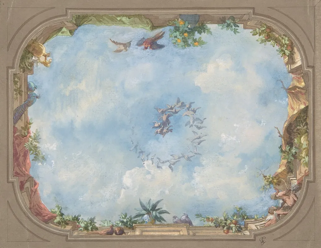 Design For Trompe Loeil Stairway Ceiling Hotel Hope