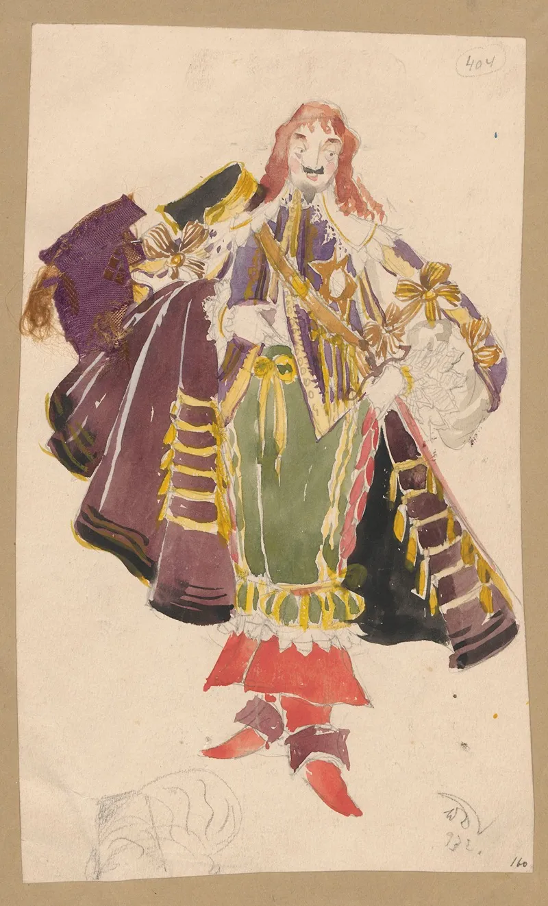 Design Of Cyran De Bergeracs Costume by Wincenty Drabik - Canvas Print