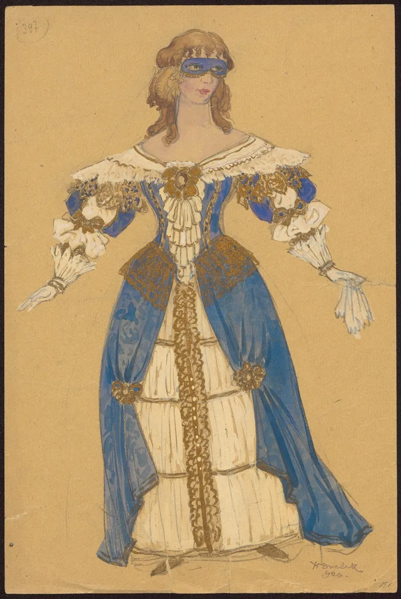 Design Of Roxanas Costume For Cyran De Bergerac by Wincenty Drabik - Canvas Print