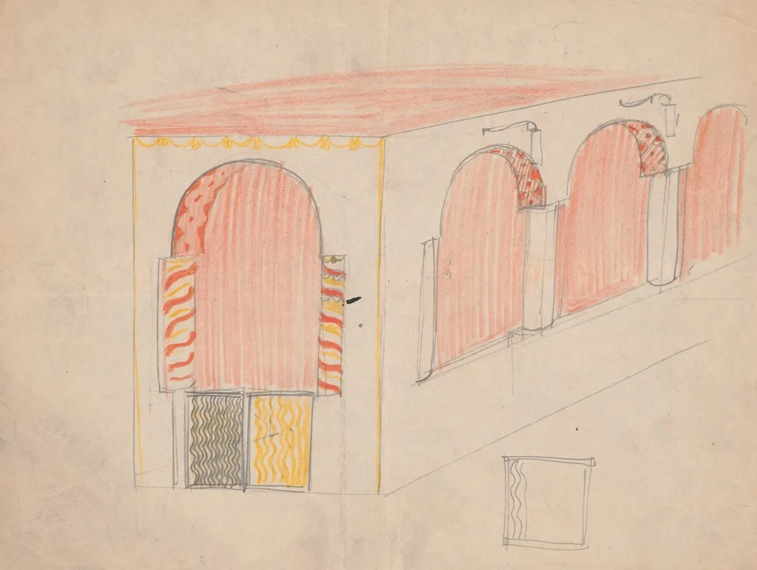 Design Sketches For Crillon Restaurant New York Ny Perspective Of Interior