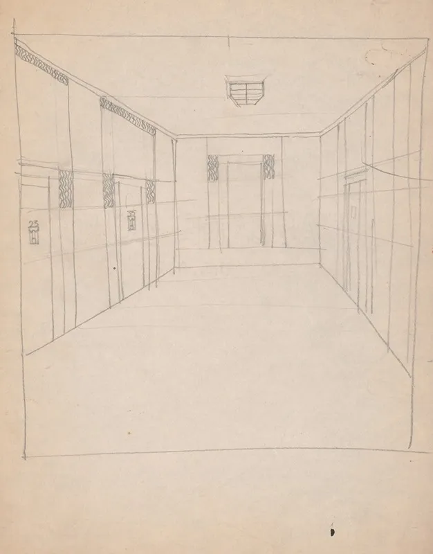 Design Sketches For Hotel Alamac 71st And Broadway New York Ny Plan Of Hallway