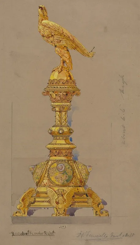 Designs Executed For Jones And Willis Metal And Wood Workers And Church Furniture Manufacturers Of Birmingham And London 4 by George Edmund Street - Canvas Print
