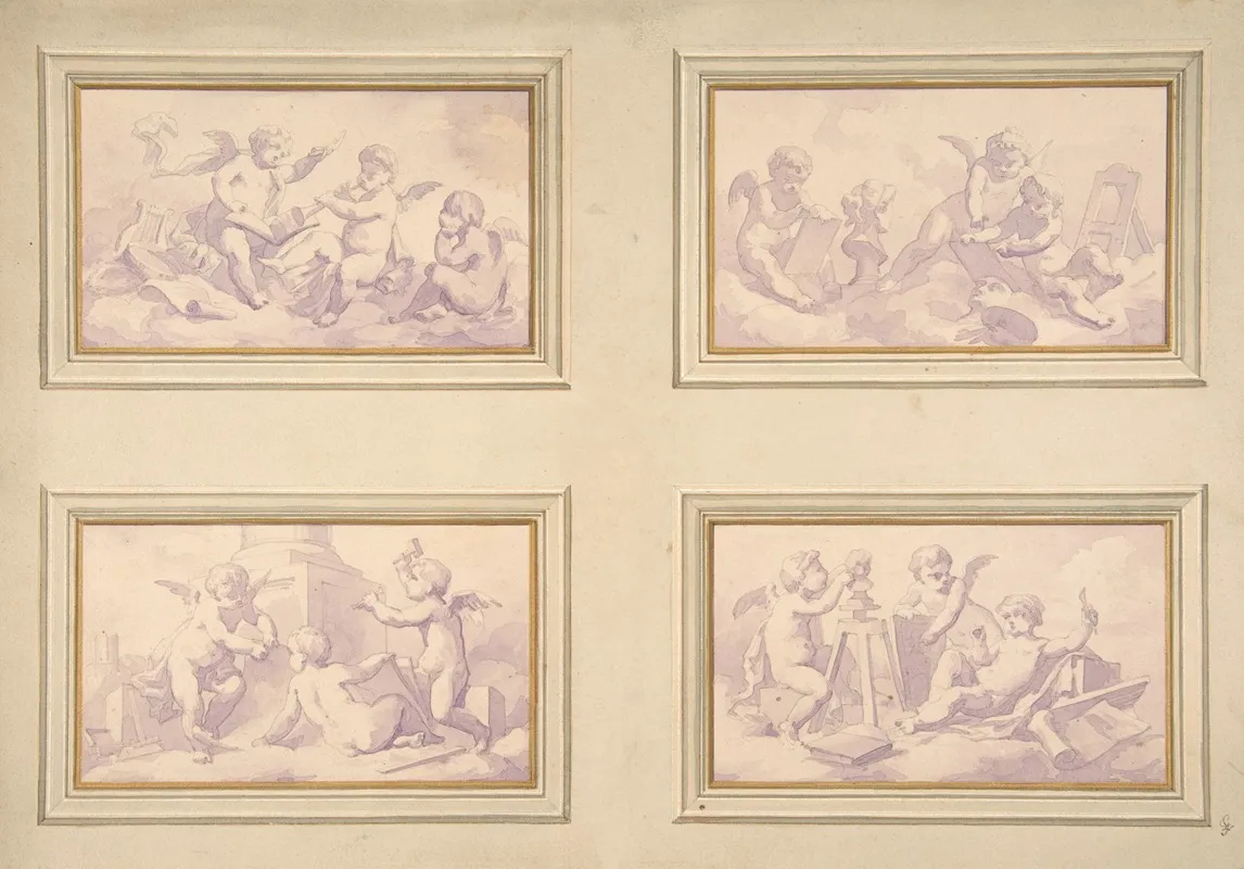 Designs Featuring The Allegories Of The Arts