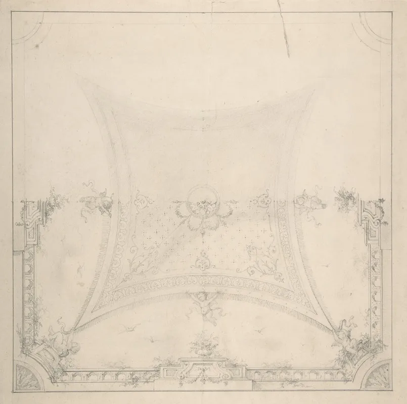 Designs For Ceiling 2 by Charles Monblond - Canvas Print
