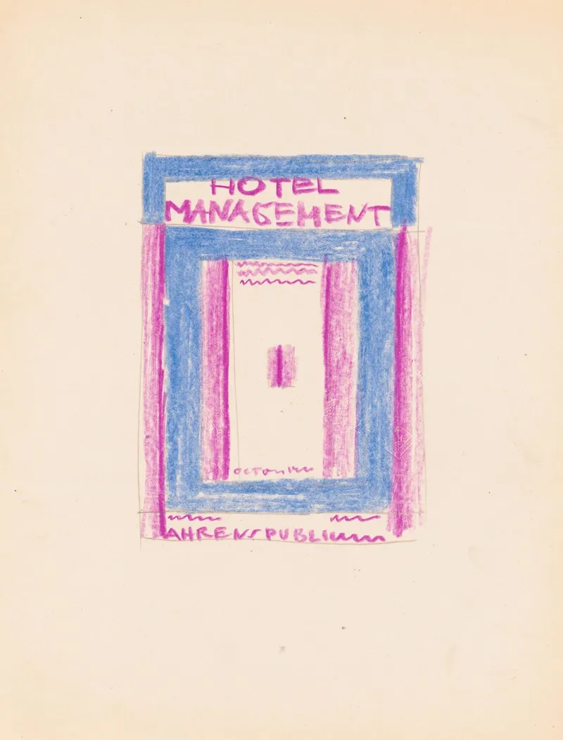 Designs For Cover Of Hotel Management Magazine Blue And Purple Cover Design