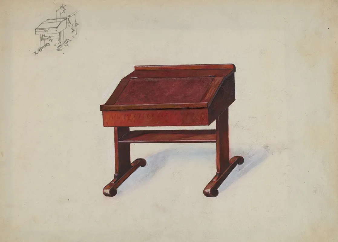 Desk 17 by Edward L. Loper - Canvas Print