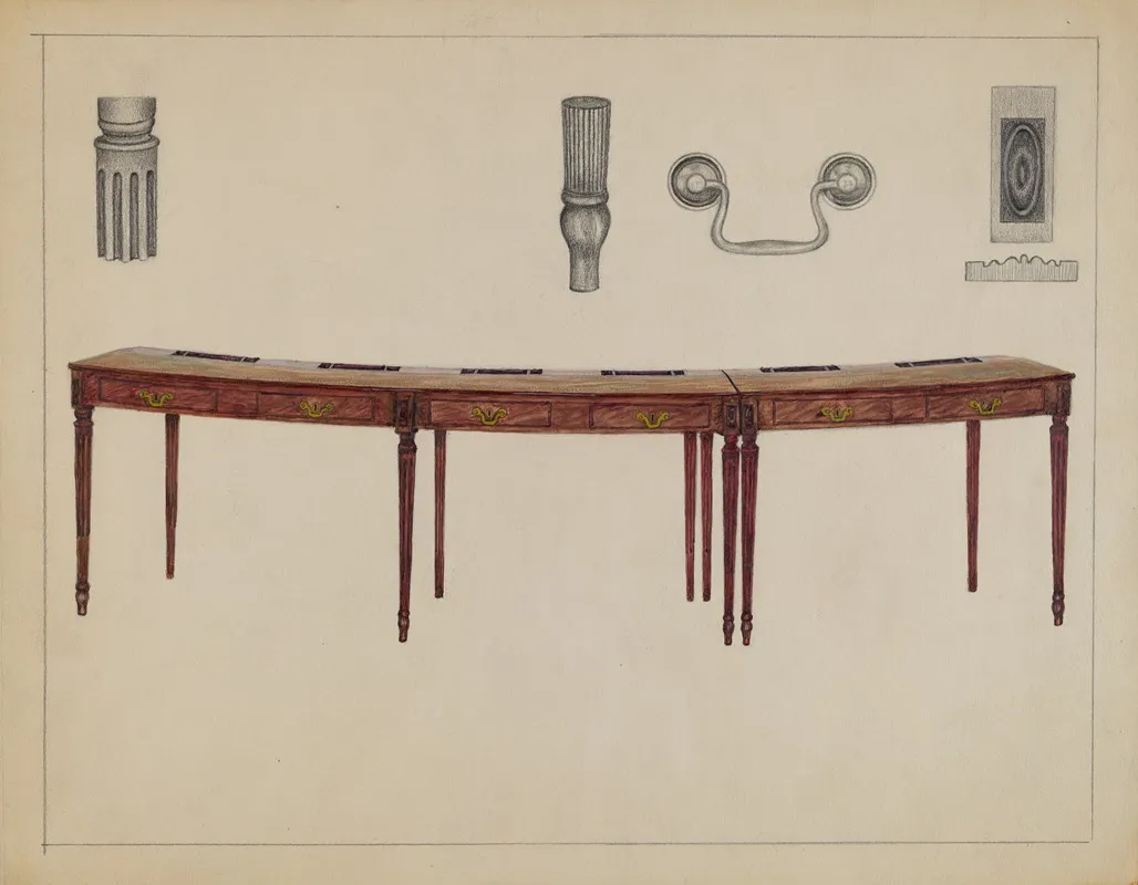 Desk In Two Sections Used By Members Of Congress
