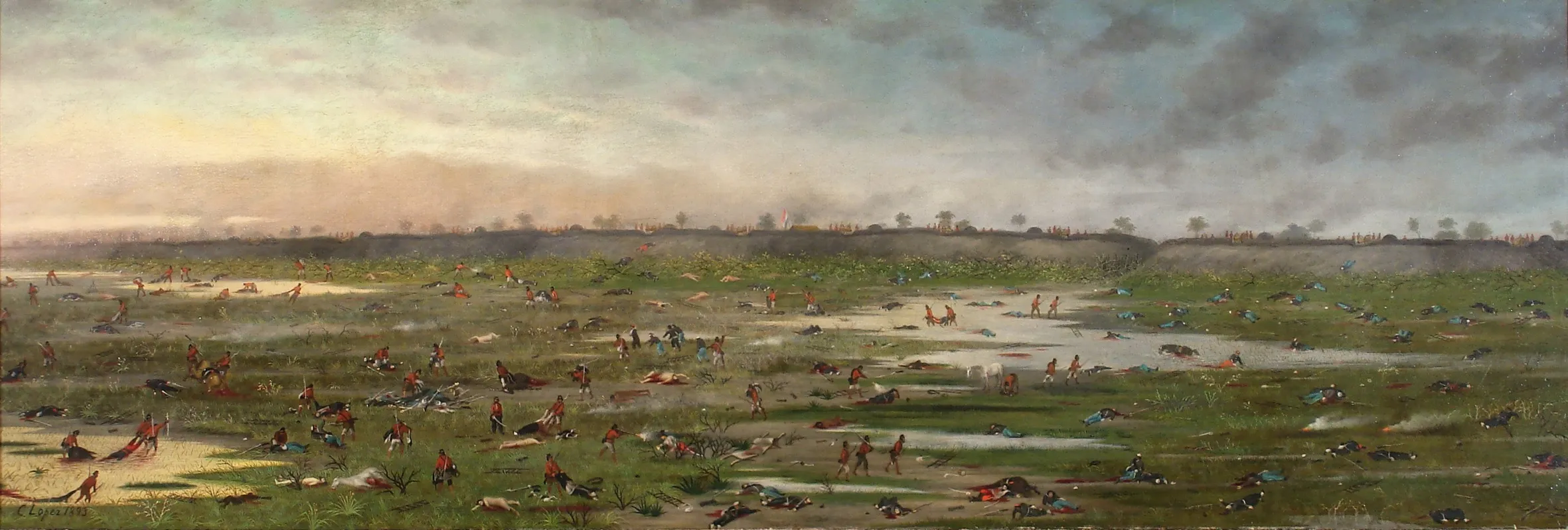 Despues De La Batalla De Curupayti 2 by Cándido Lopez - Canvas Print