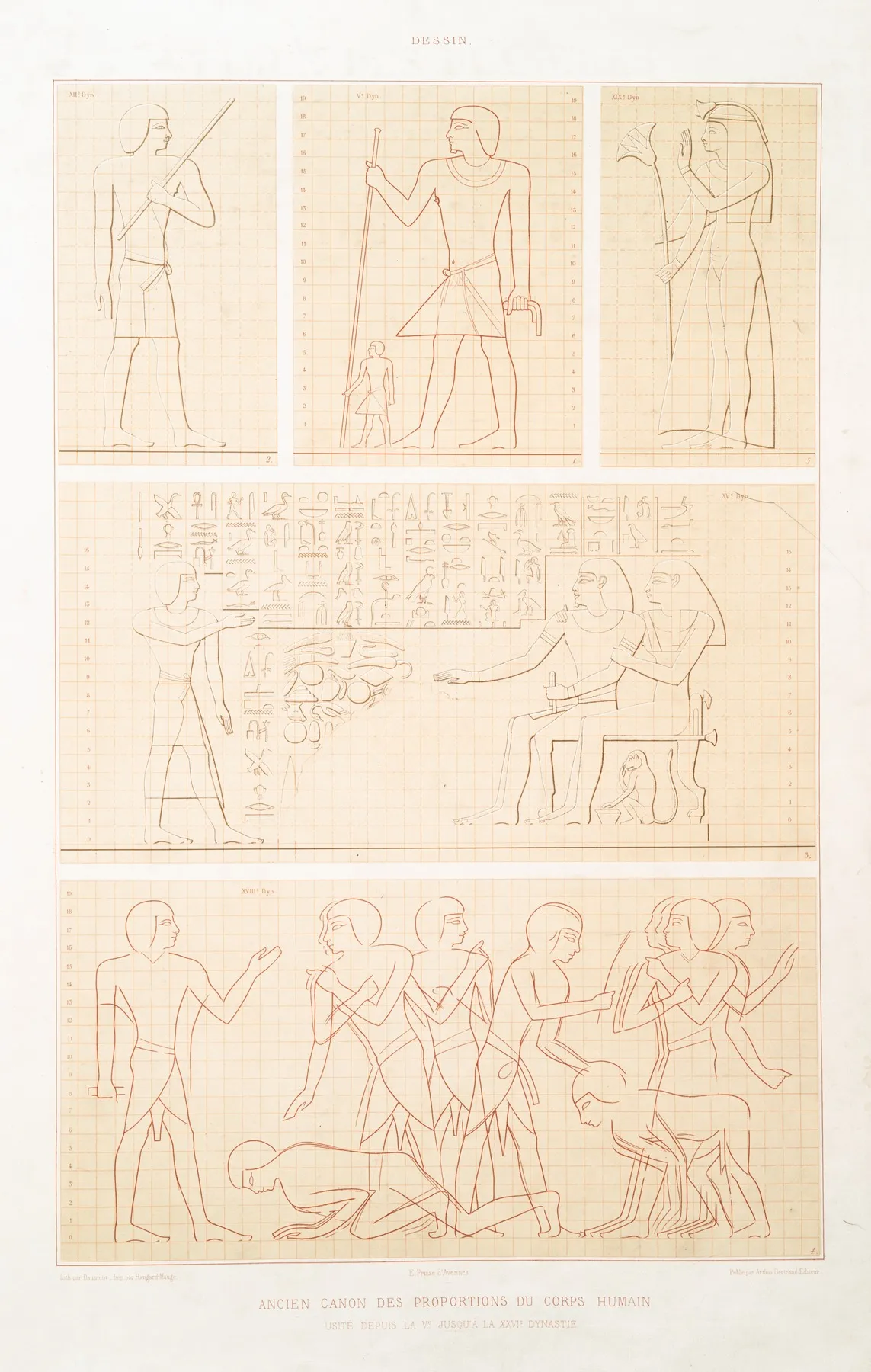 Dessin Ancien Canon Des Proportions Du Corps Humain Usite Depuis La Ve Jusqua La Xxvie