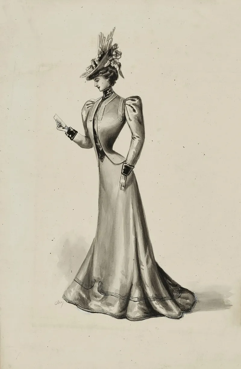 Dessin De Mode 15 by Cécile Kahn - Canvas Print