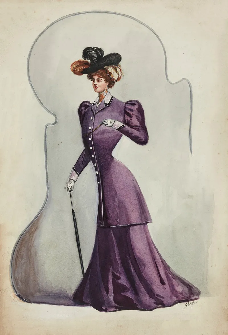 Dessin De Mode 28 by Cécile Kahn - Canvas Print