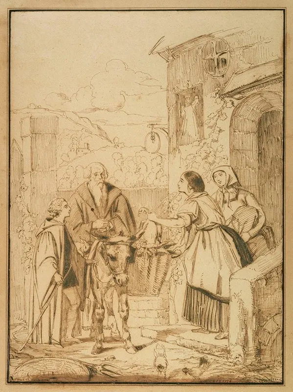Dessin Dillustration Sujet Indetermine by Louis Candide Boulanger - Canvas Print