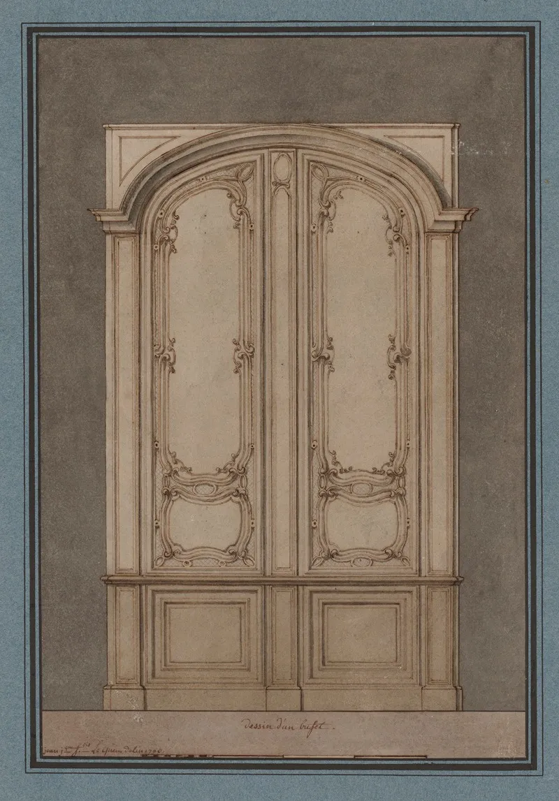 Dessin Dun Bufet by Jean Jacques Lequeu - Canvas Print