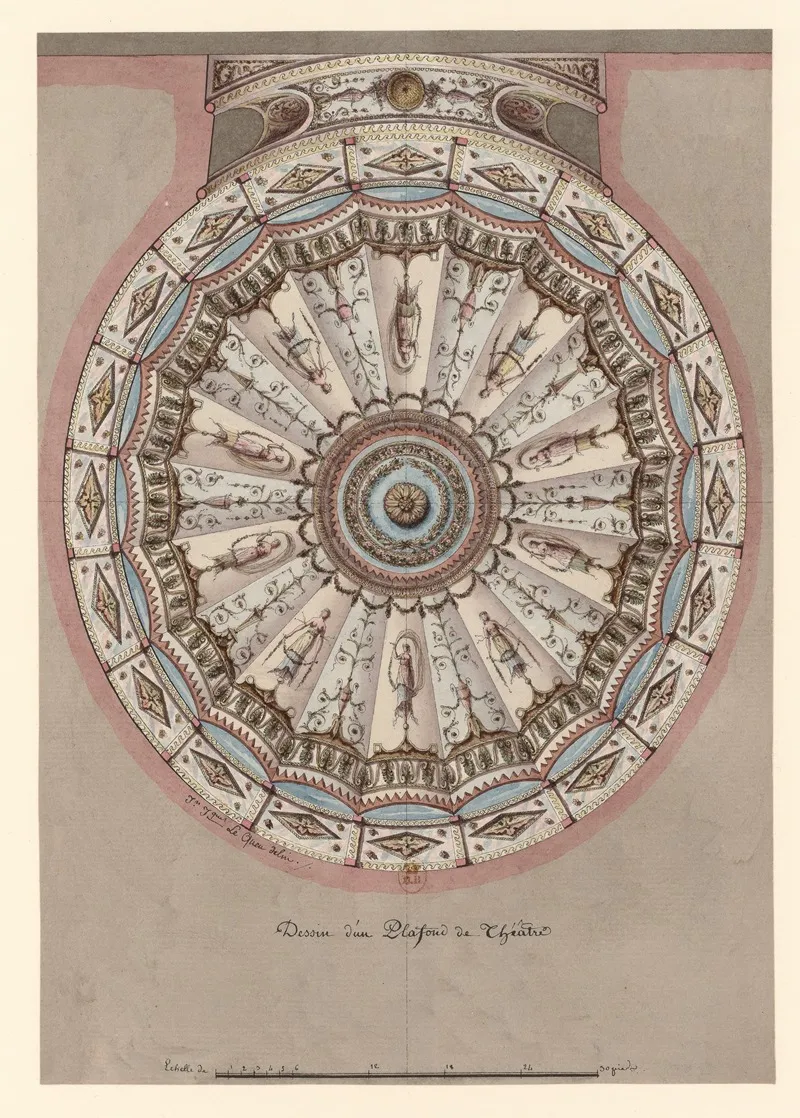 Dessin Dun Plafond De Theatre