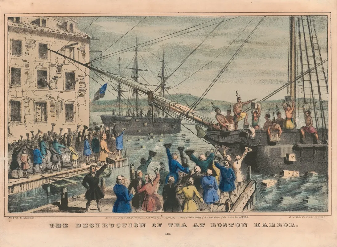 Destruction Of Tea At Boston Harbor