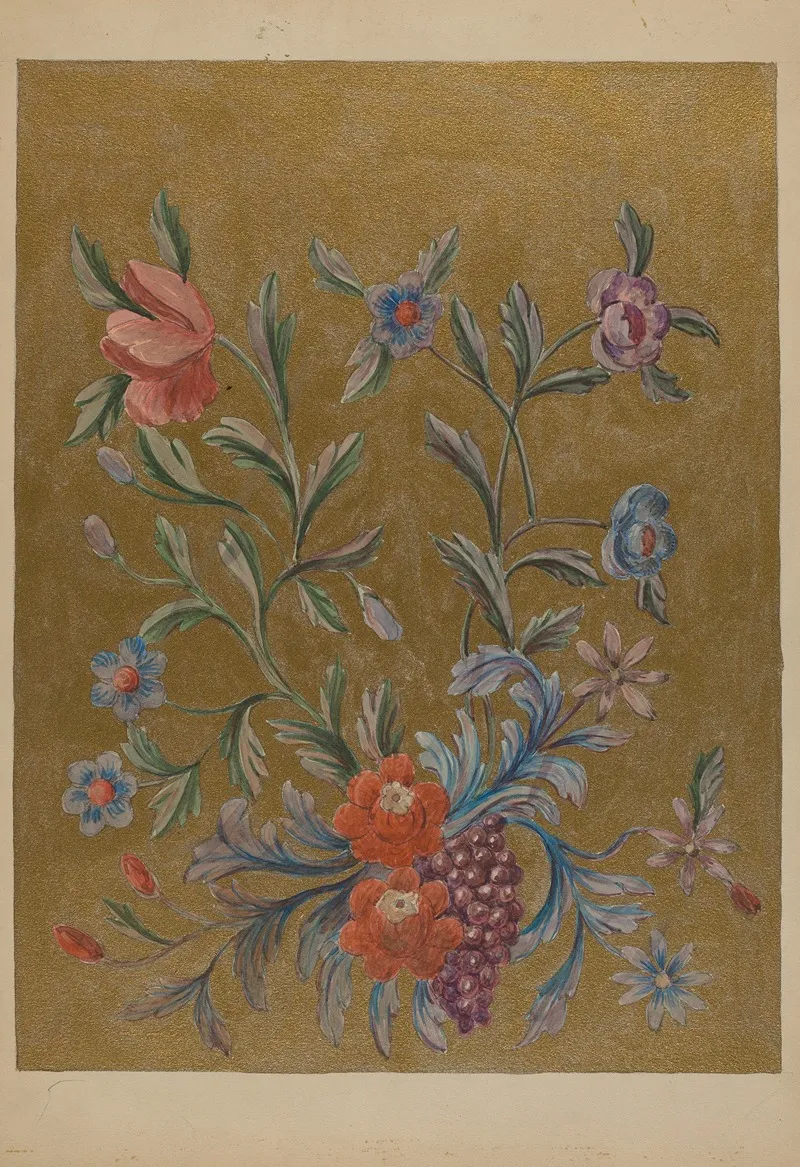 Detail Of Painting On Altar Panel by Emery Gellert - Canvas Print