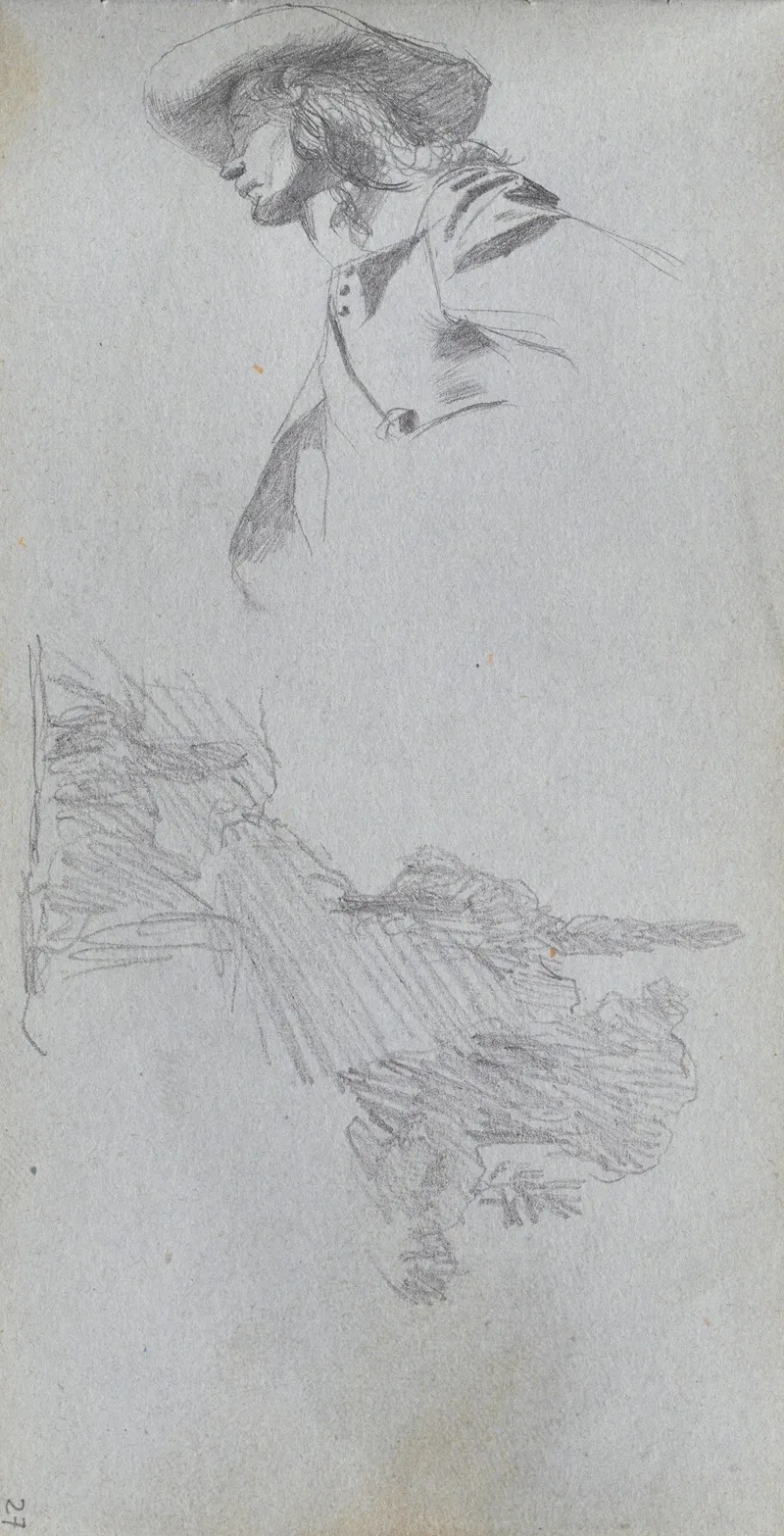Detail Study For On A Terrace And Landscape Study