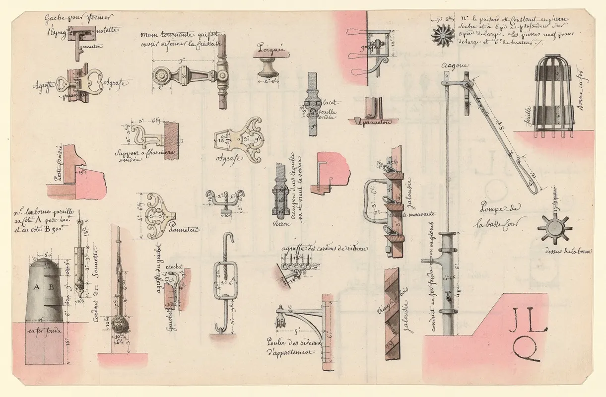 Details De Ferronneries De Divers Elements
