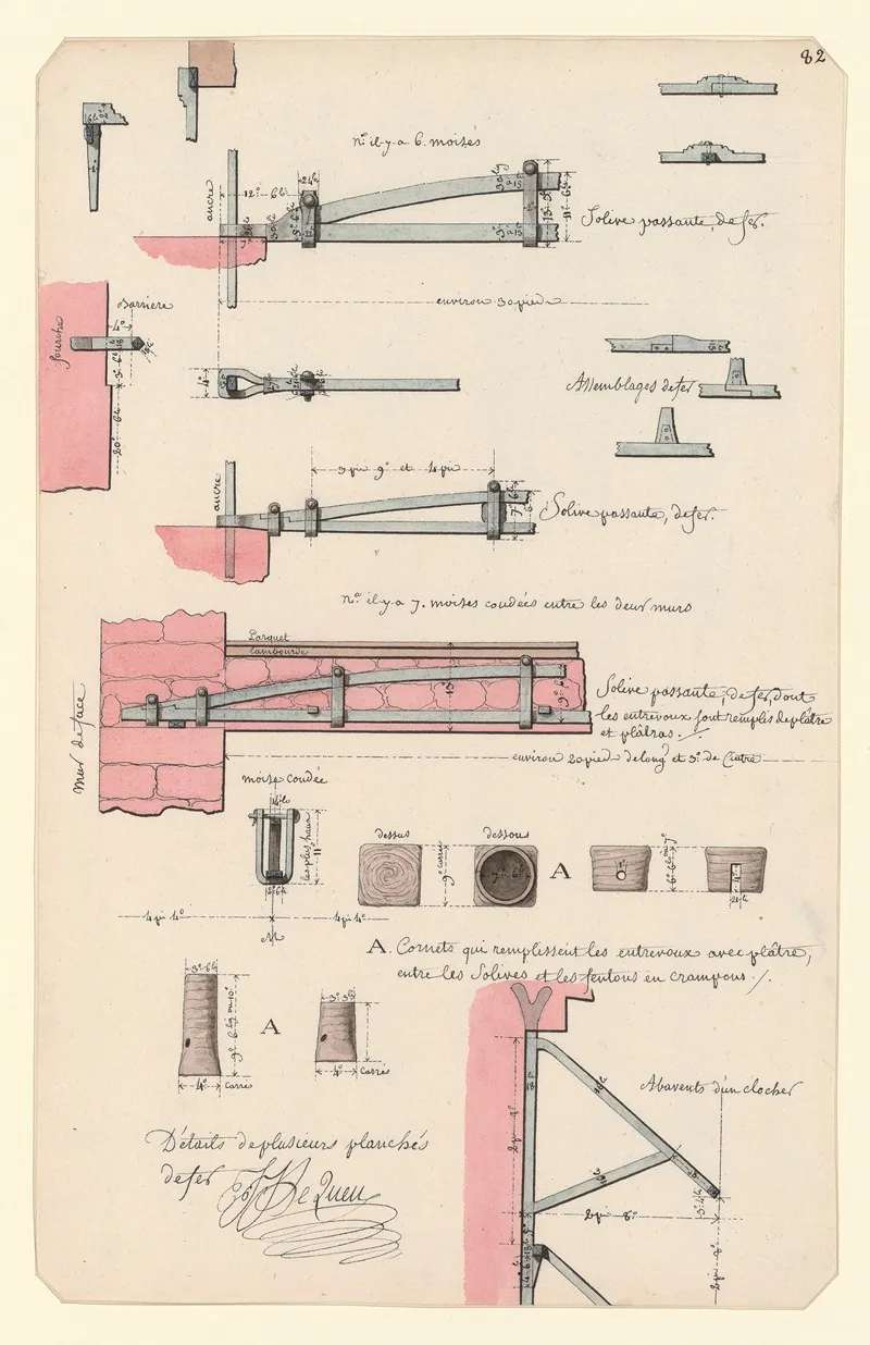 Details De Plusieurs Planches De Fer