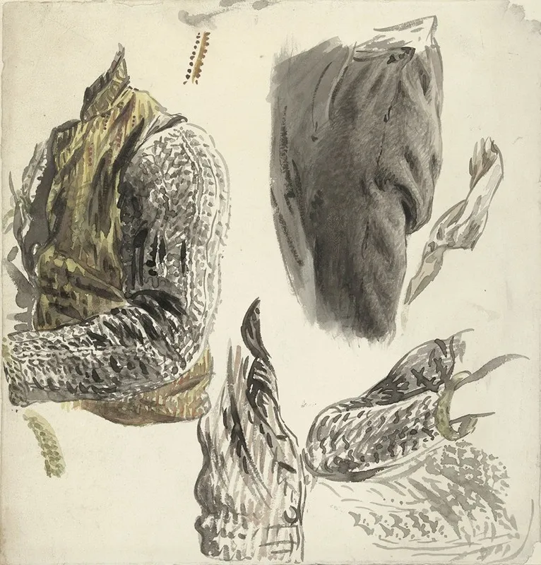 Details Van Het Kostuum Van Een Visser by Simon Andreas Krausz - Canvas Print