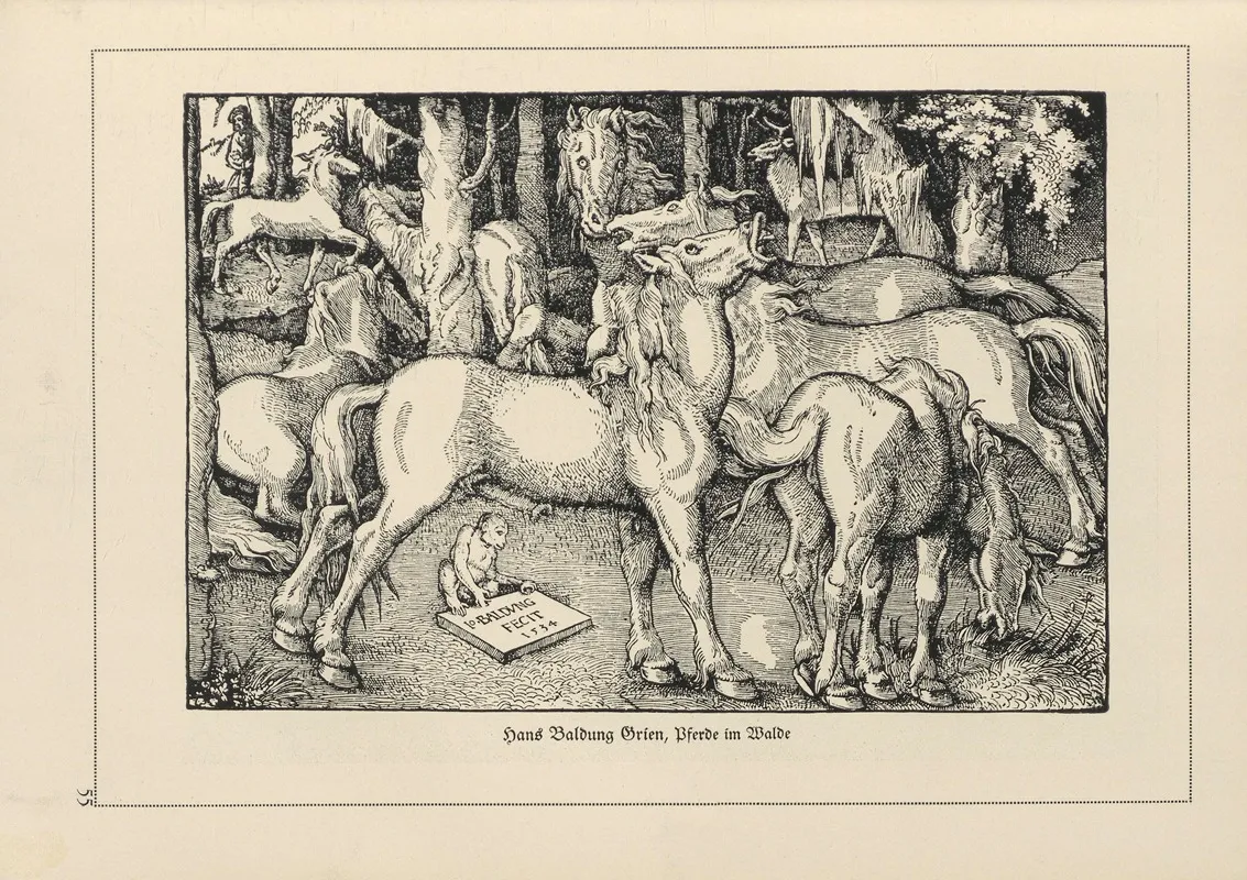 Deutsche Holzschnitte Bis Zum Ende Des 16 Jahrhunderts Pl 45 by Heinrich Höhn - Canvas Print