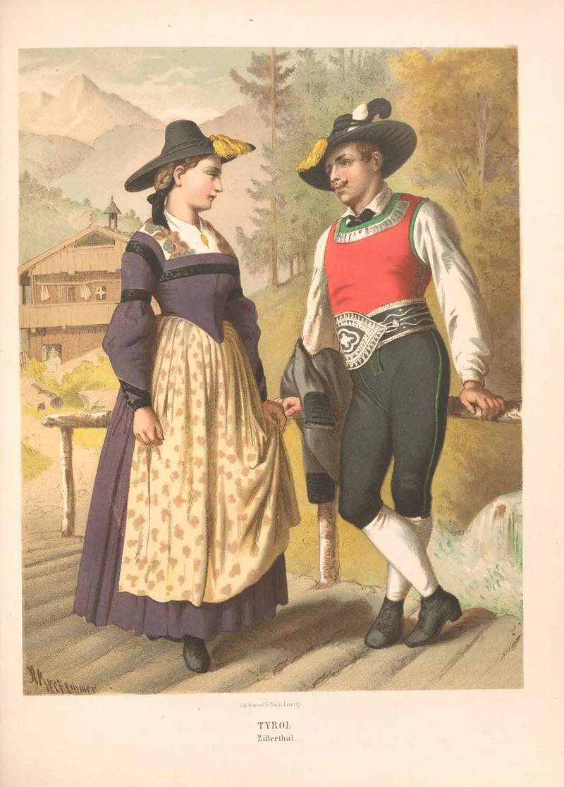 Deutsche Volkstrachten Pl 68