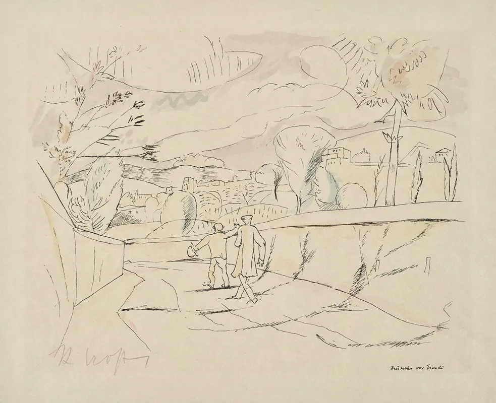 Deutsche Vor Tivoli by Rudolf Grossmann - Canvas Print