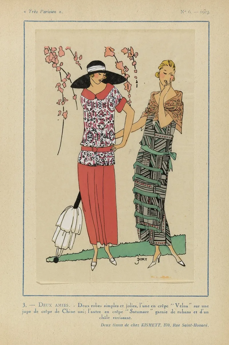 Deux Amies 2 by G-P. Joumard - Canvas Print