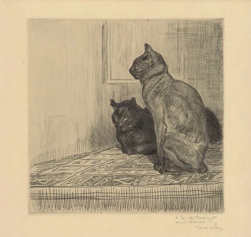 Deux Chats Cote A Cote