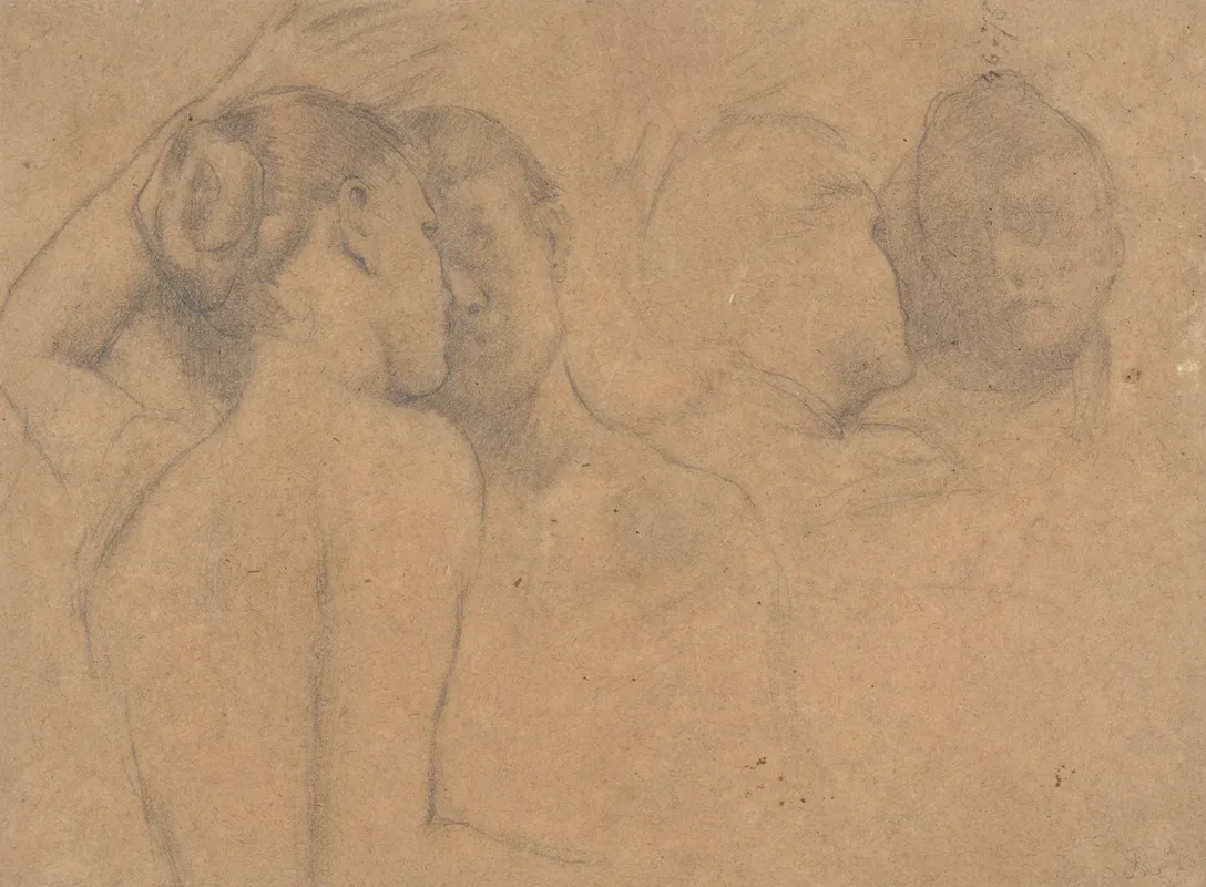 Deux Etudes De Figure Feminine Et De Son Reflet