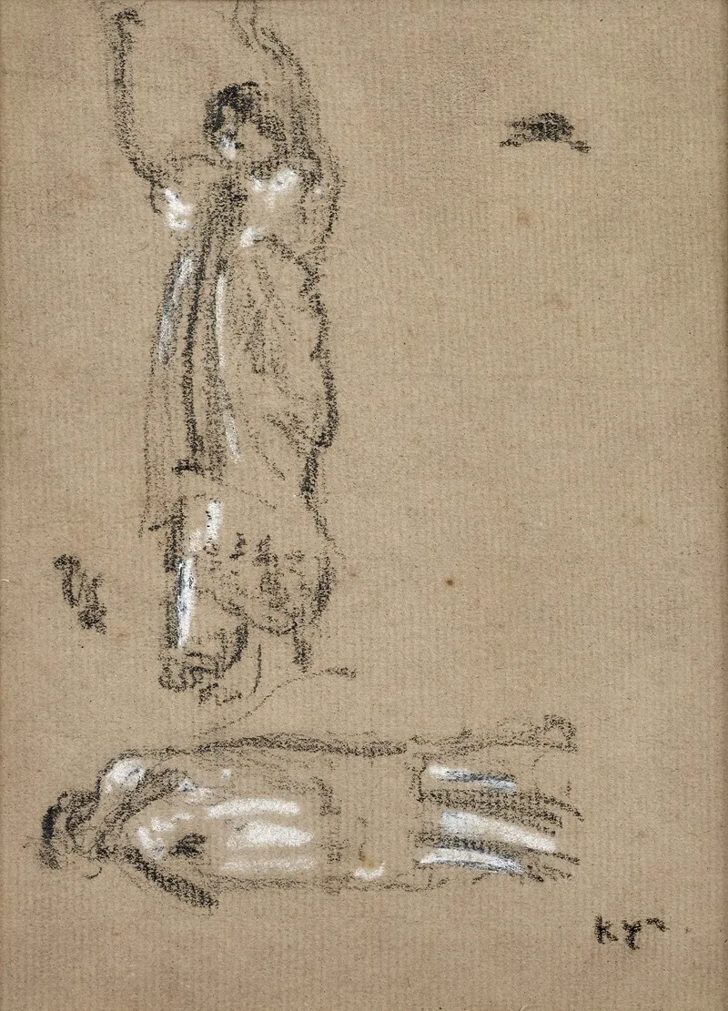 Deux Etudes De Nu Drape by Ker-Xavier Roussel - Canvas Print