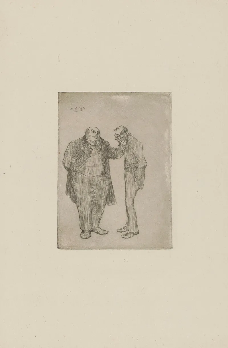 Deux Hommes Discutant by Henri-Gabriel Ibels - Canvas Print