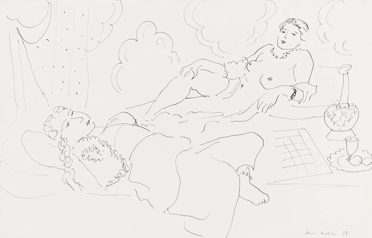 Deux Odalisques 2 by Henri Matisse - Canvas Print