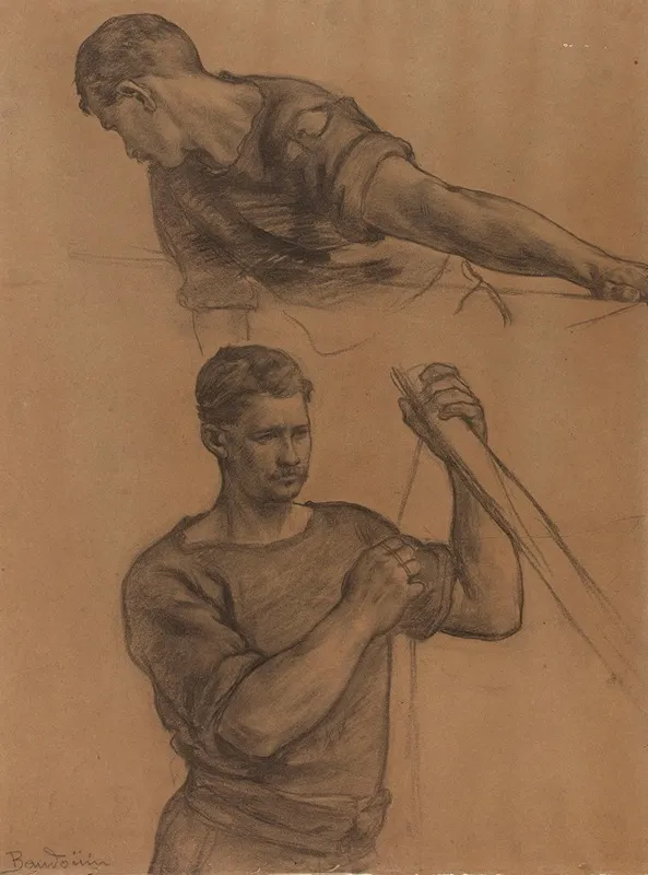 Deux Ouvriers by Paul Albert Baudouin - Canvas Print