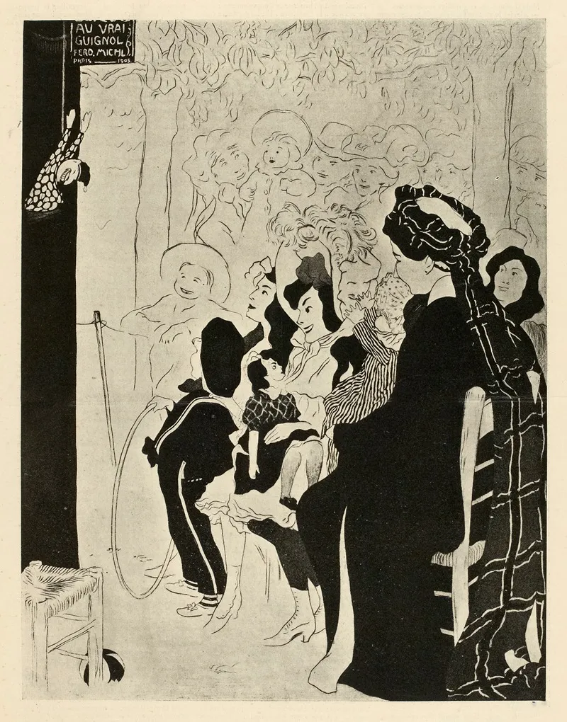 Devant Guignol by A. Michel - Canvas Print