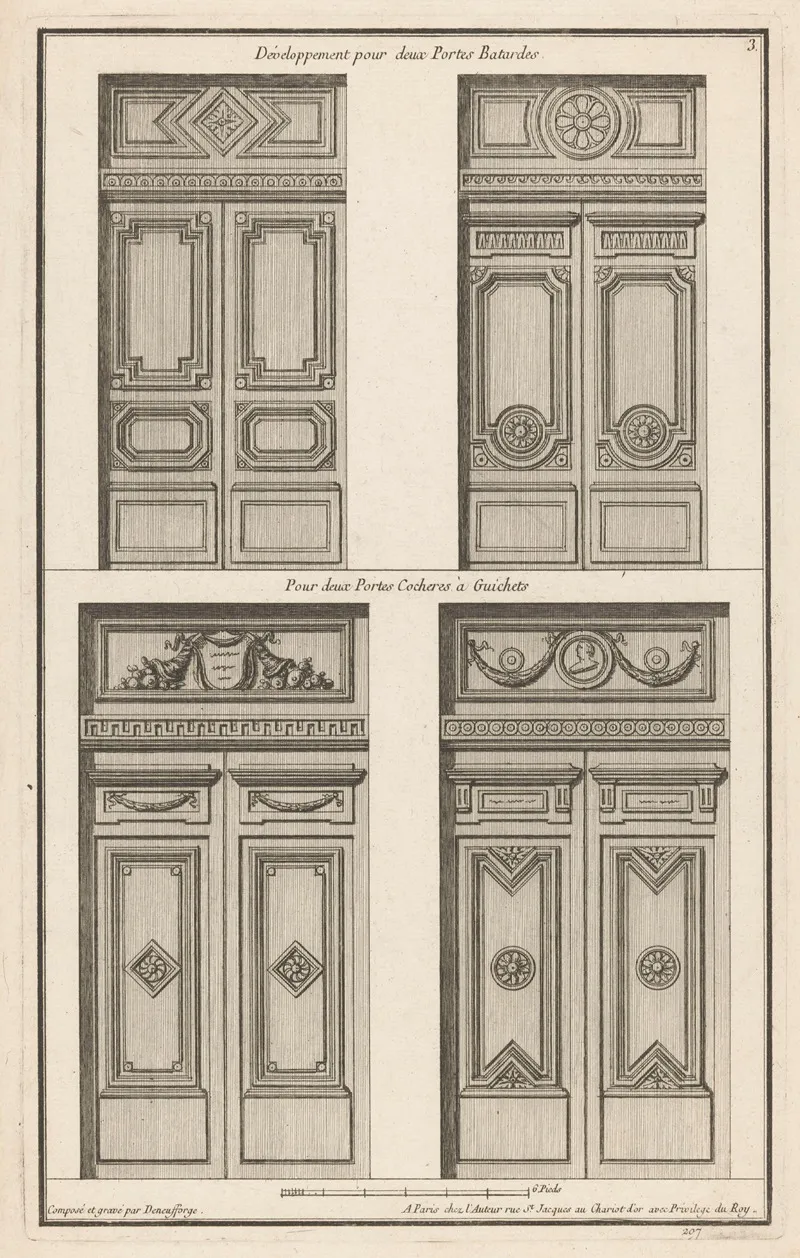 Developpement Pour Deux Portes Batardes Pour Deux Portes Cocheres A Guichets
