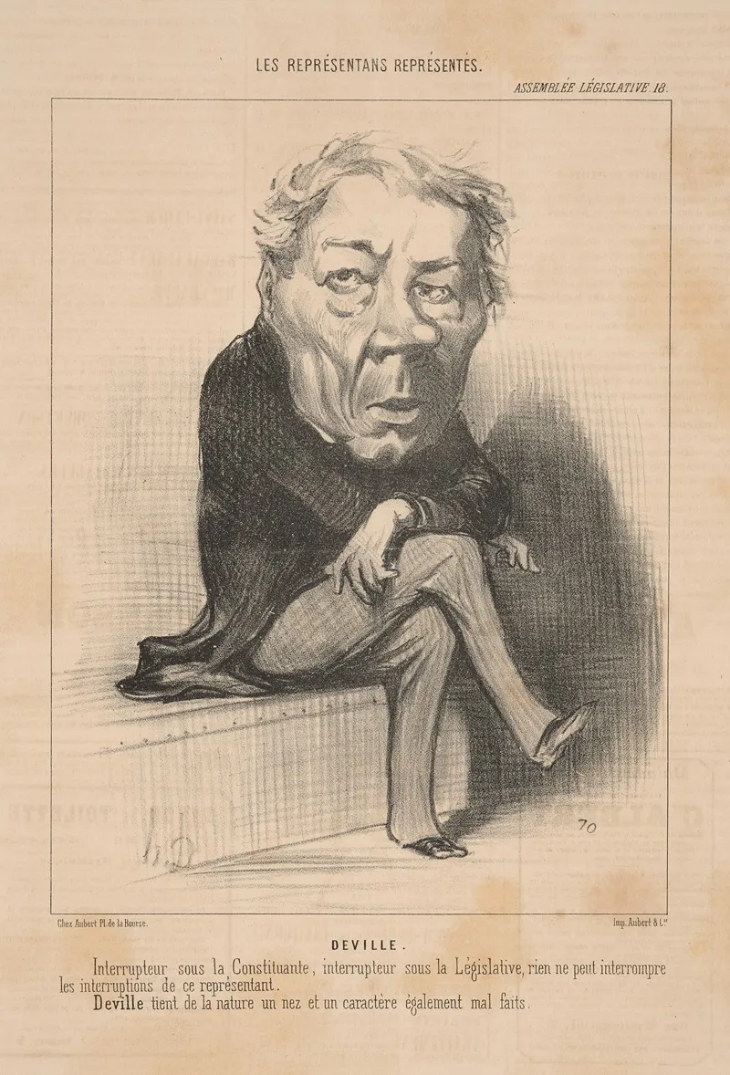 Deville Man Seated Facing Front Disfigured Nose