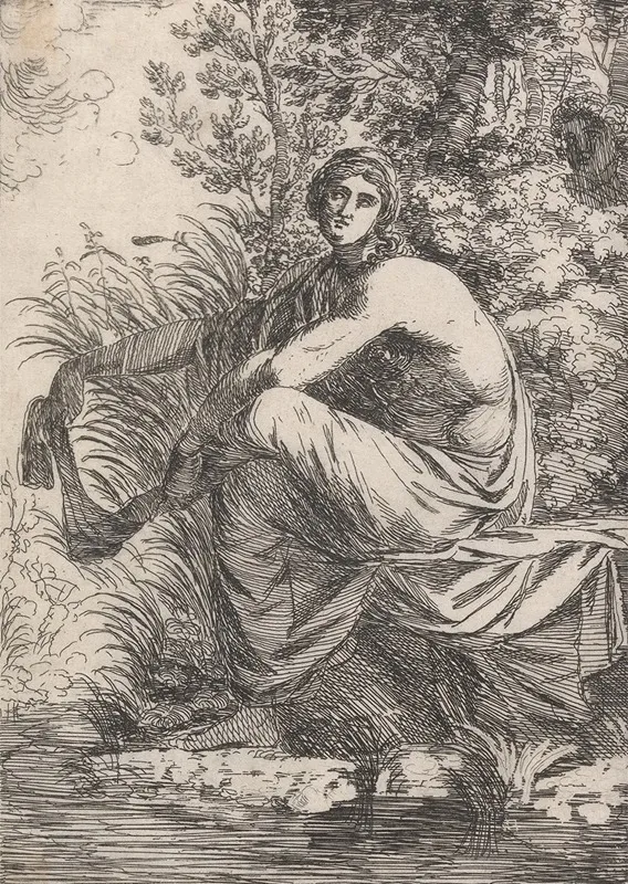 Diana Bathing 2 by Alexander Runciman - Canvas Print