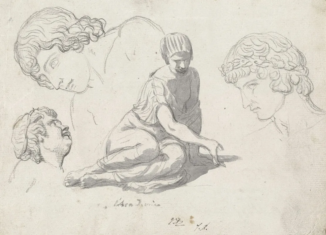 Dice Thrower And Other Studies After Ancient Sculptures