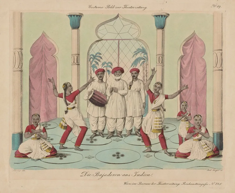 Die Bajaderen Aus Indien by Johann Christian Schoeller - Canvas Print
