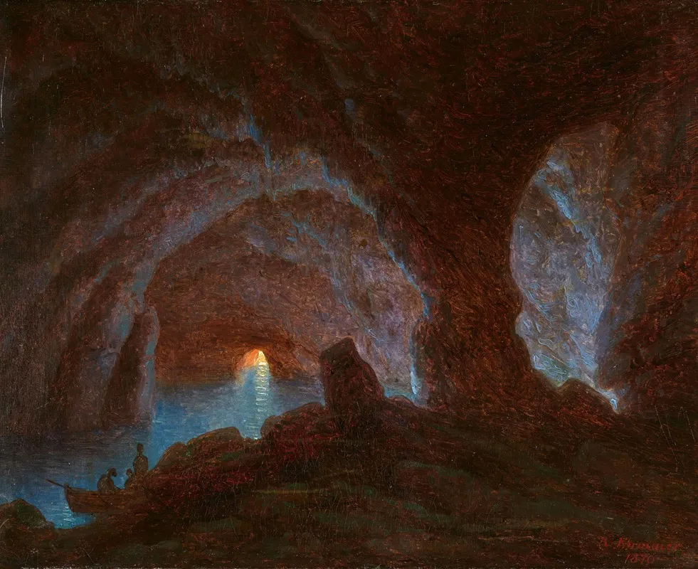 Die Blaue Grotte Auf Capri by Robert Kummer - Canvas Print