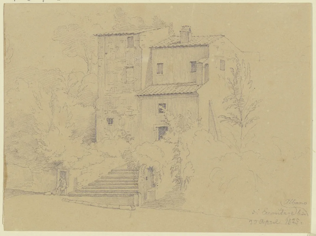 Die Eremitage Bei Albano by Nikolaus Hoff - Canvas Print