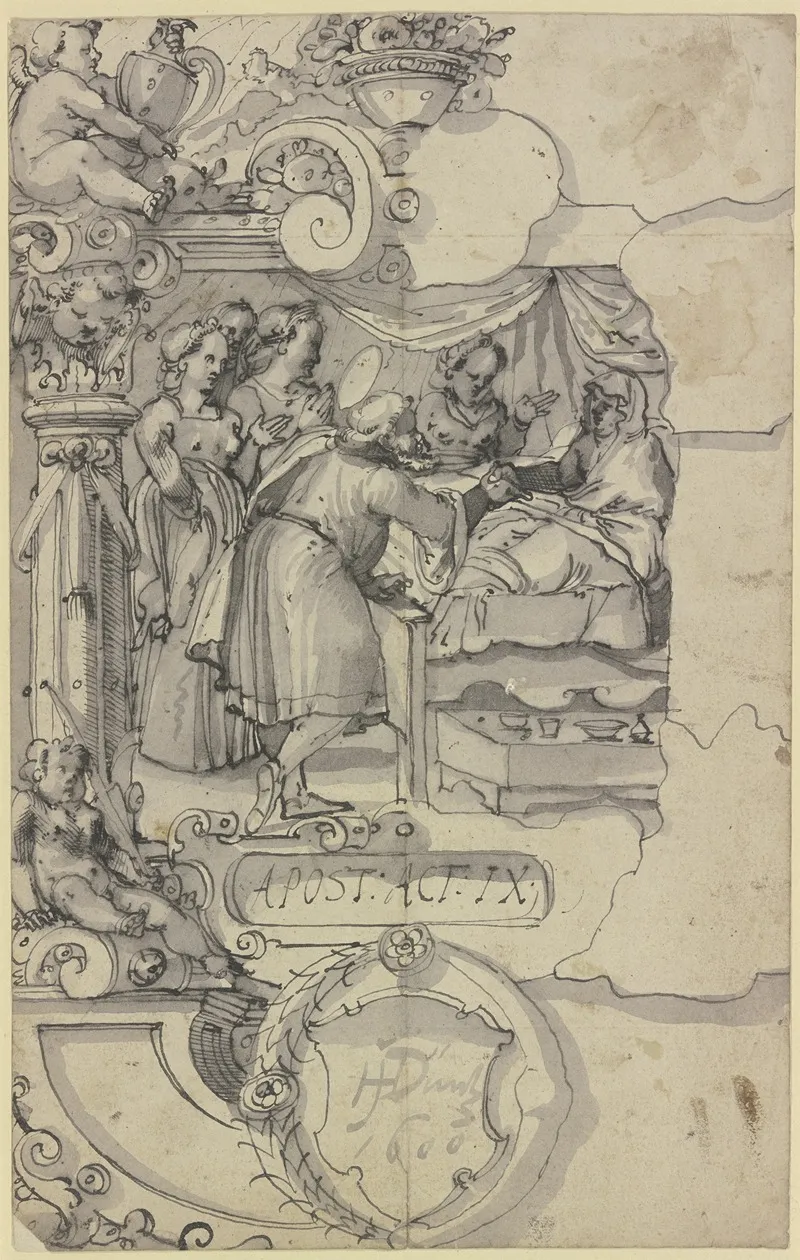 Die Erweckung Der Tabitha Durch Petrus by Hans Jakob Dünz - Canvas Print
